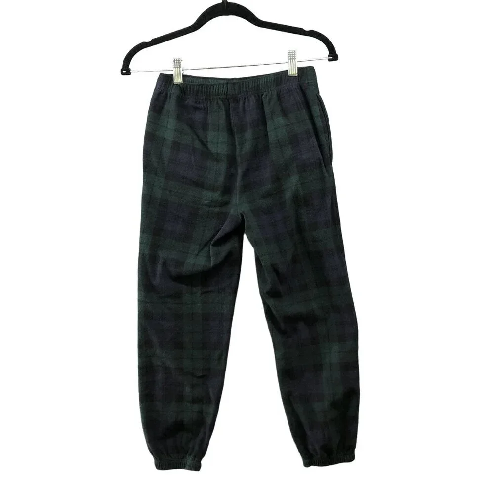 Gap Teen Youth Size‎ 10 Fleece Jogger Pants Lounge Pants Blackwatch Plaid